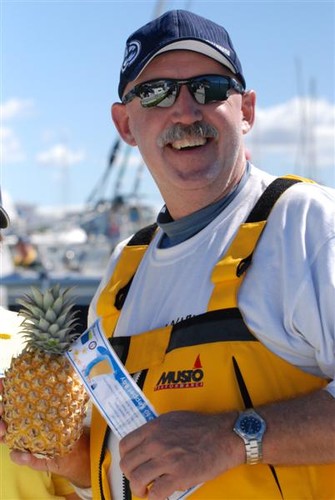 Bruce McKay (Wasabi) with his pineapple after the 2008 race - Club Marine Brisbane to Keppel Tropical Yacht Race © Suellen Hurling